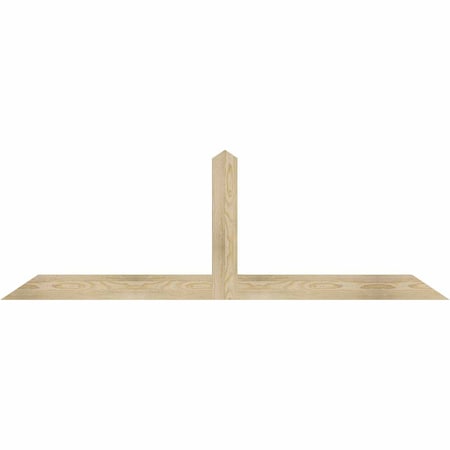 Ekena Millwork Portland Rough Sawn Timber Gable Bracket, Douglas Fir, 72"W x 24"H x 2"D x 4"F, 8/12 Pitch GBW072X24X0204POR00RDF